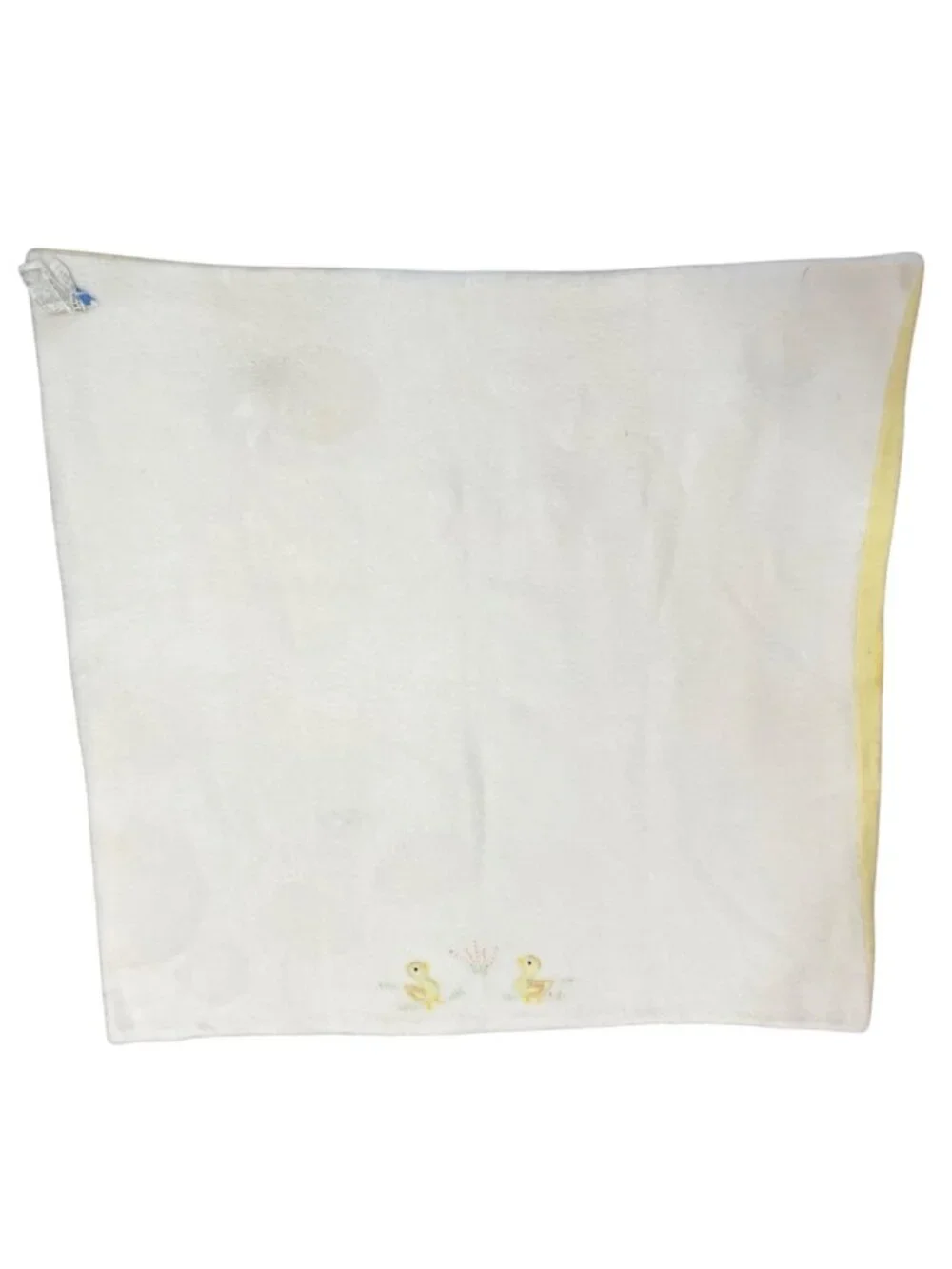 Vtg Baby Blanket Ducklings Appliqué 36